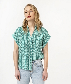GEMO Chemise imprimée à manches courtes femme Imprimé