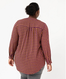 chemise a manches longues imprimee femme grande taille violetE610101_3