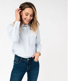 chemise rayee coupe ample femme bleu chemisiersE610601_2