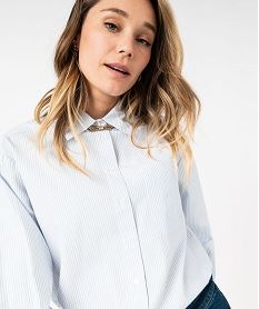 chemise rayee coupe ample femme bleu chemisiersE610601_4