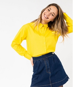 chemise en coton femme - lulucastagnette jaune chemisiersE610701_1