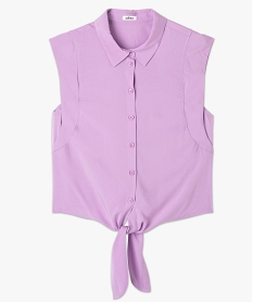 chemise sans manches avec liens a nouer femme violetE615401_4