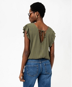 blouse sans manches en viscose froissee femme vertE615901_3