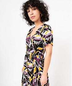 robe imprimee a manches courtes bas ample femme imprime robesE617401_2