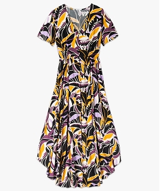 robe imprimee a manches courtes bas ample femme imprime robesE617401_4