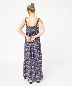 robe longue taille empire a larges bretelles elastiques femme bleuE619201_3