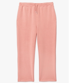 pantalon en maille avec ceinture elastique femme grande taille rose pantalonsE620501_4