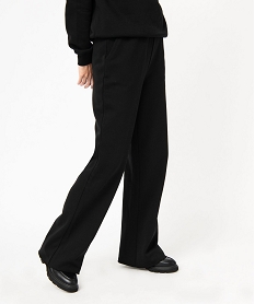 pantalon en molleton coupe large et taille elastiquee femme noir pantalonsE620701_1