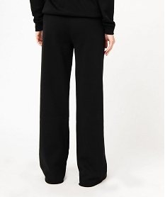 pantalon en molleton coupe large et taille elastiquee femme noir pantalonsE620701_3