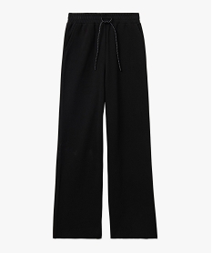 pantalon en molleton coupe large et taille elastiquee femme noirE620701_4