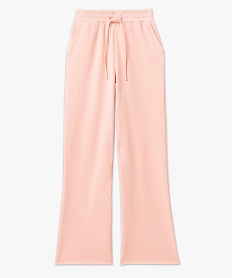 pantalon en molleton coupe large et taille elastiquee femme rose pantalonsE620801_4