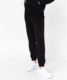 pantalon de jogging en molleton femme noirE621201_1