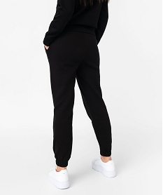 pantalon de jogging en molleton femme noirE621201_3