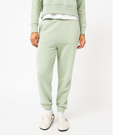 pantalon de jogging en molleton femme vert pantalonsE621401_1