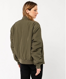 bomber en matiere satinee femme vert vestesE623301_3