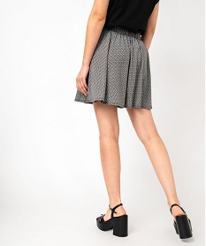 jupe patineuse en  maille imprimee femme noir jupesE624701_3