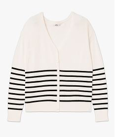 gilet fin raye a col v femme imprime giletsE625201_4