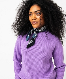 pull en grosse maille a col rond femme violetE626601_2