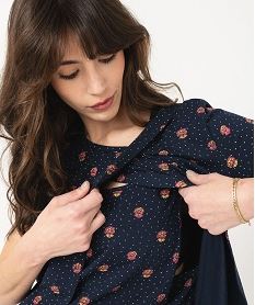 tee-shirt de grossesse et dallaitement a motifs bleu t-shirts manches courtesE632801_2