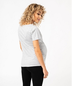 tee-shirt de grossesse imprime a manches courtes gris t-shirts manches courtesE633101_3