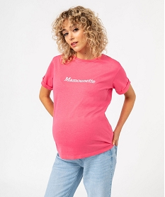 tee-shirt compatible allaitement avec motif rose t-shirts manches courtesE633201_2