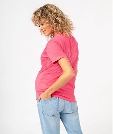 tee-shirt compatible allaitement avec motif rose t-shirts manches courtesE633201_3