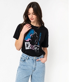 GEMO Tee-shirt à manches courtes avec motif femme - Aaliyah Noir