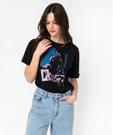 GEMO Tee-shirt à manches courtes avec motif femme - Aaliyah noir standard