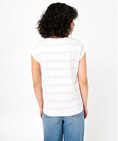 tee-shirt a manches courtes motif stitch femme - disney blancE635601_3