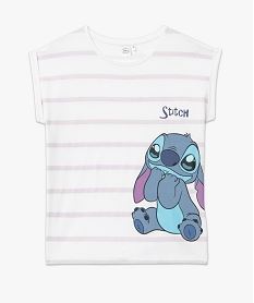 tee-shirt a manches courtes motif stitch femme - disney blanc t-shirts manches courtesE635601_4