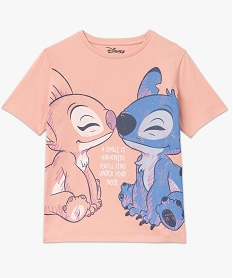 tee-shirt oversize avec motif stitch femme - disney rose t-shirts manches courtesE635801_4