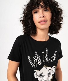 tee-shirt a manches courtes avec motif roi lion femme - disney noir t-shirts manches courtesE638101_2