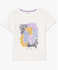 tee-shirt a manches courtes avec motif boheme femme blanc t-shirts manches courtesE640001_4