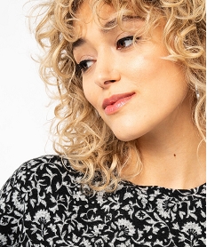 tee-shirt a manches longues en maille douce femme noir t-shirts manches longuesE644401_2