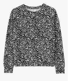 tee-shirt a manches longues en maille douce femme noir t-shirts manches longuesE644401_4