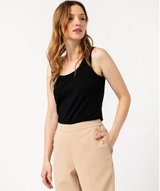 GEMO Débardeur à col rond femme noir standard