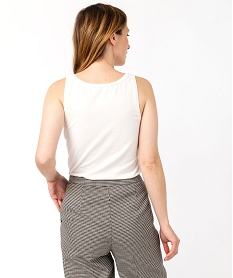 debardeur a col rond femme blanc standard debardeursE645401_3