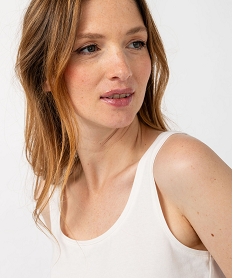 debardeur a col rond femme blanc standard debardeursE645401_4