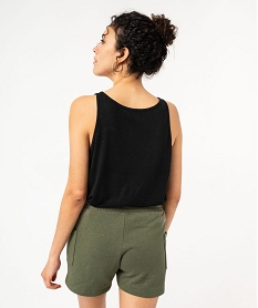 debardeur en lin col v femme noir debardeursE647201_3