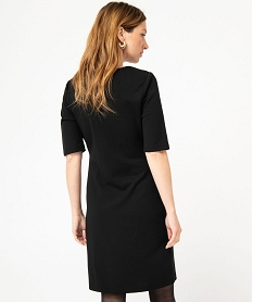 robe a manches courtes avec effet noue femme noirE648401_3