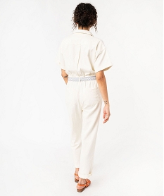 combinaison pantalon avec ceinture femme - lulucastagnette beige combinaisons pantalonE651701_3