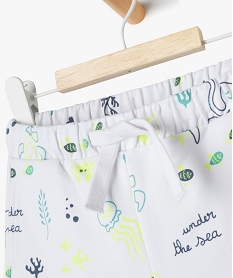 short en maille a motifs estivaux bebe garcon blancE651901_2