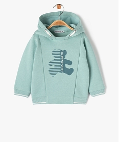 sweat a capuche bebe garcon - lulucastagnette vert sweatsE652201_1