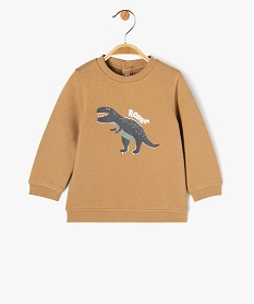 sweat molletonne avec motif dinosaure bebe garcon orange sweatsE652301_1