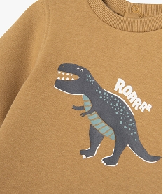 sweat molletonne avec motif dinosaure bebe garcon orange sweatsE652301_2