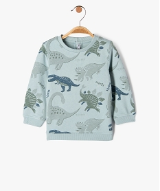 sweat molletonne avec motif dinosaure bebe garcon vert sweatsE652501_4