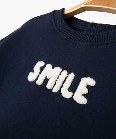 sweat a message bebe garcon bleu sweatsE652601_2