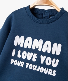 sweat a message bebe garcon bleu sweatsE653101_2