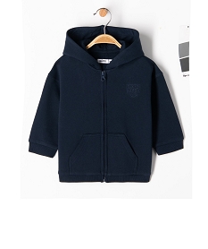 GEMO Sweat zippé à capuche bébé garçon navy