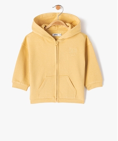 sweat zippe a capuche bebe garcon jaune sweatsE653401_1